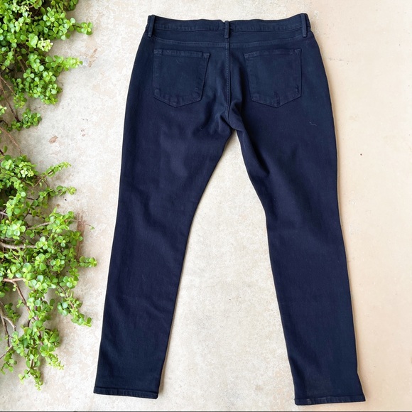 FRAME Le Garcon Black Distressed Skinny Jeans - Picture 2 of 5